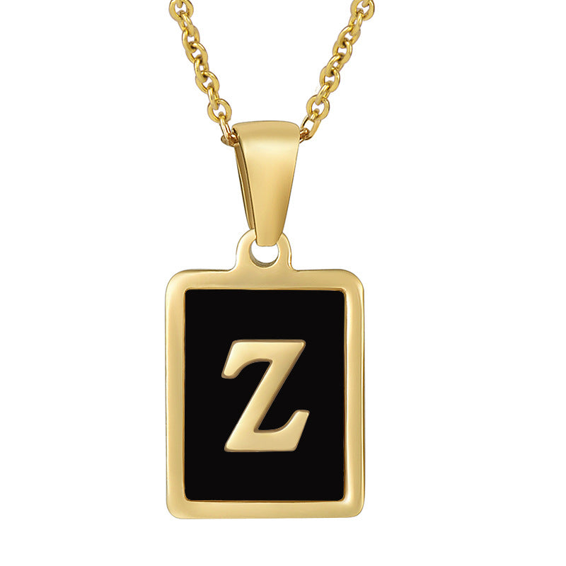 Square Letter Necklace