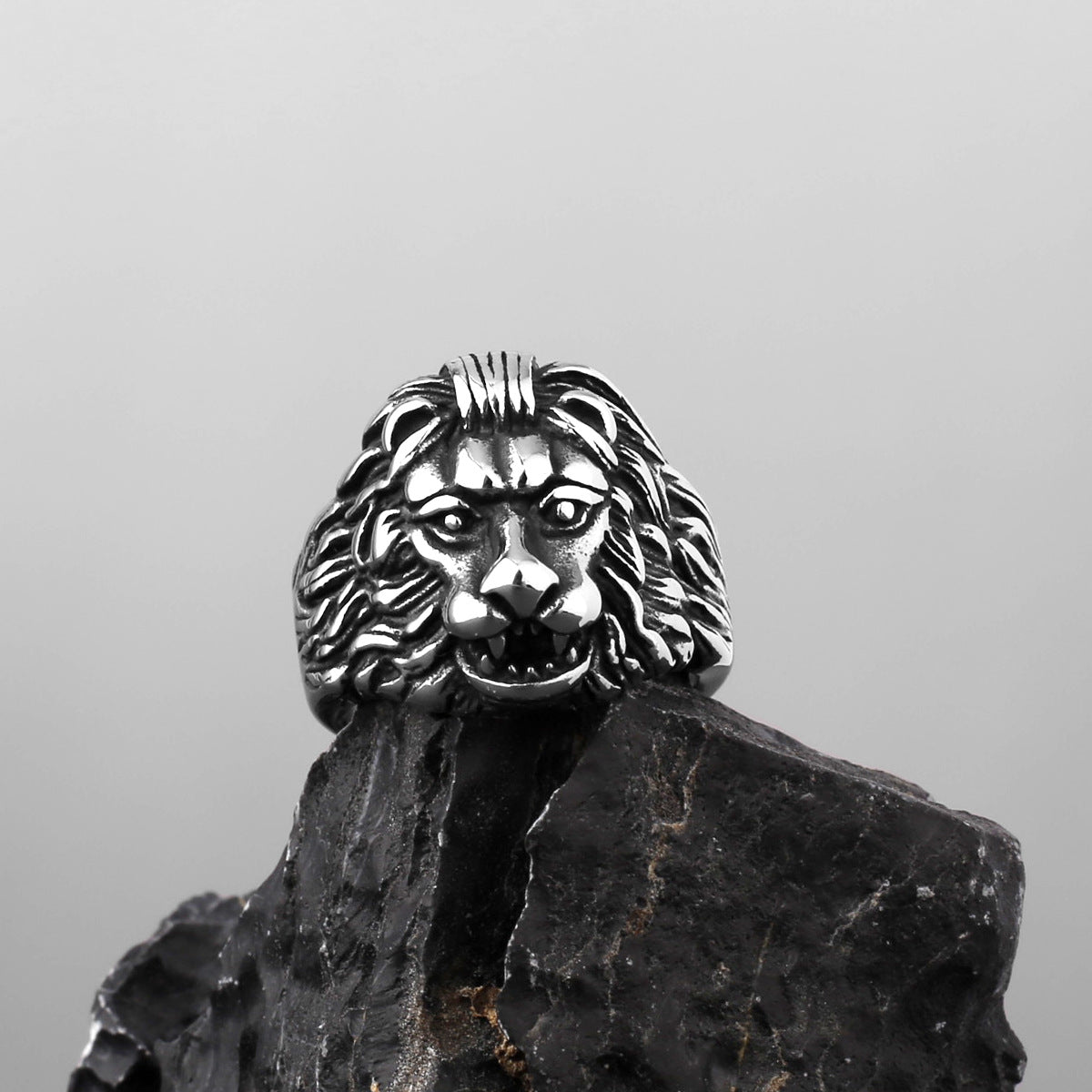 Goth Hip Hop Lion Ring