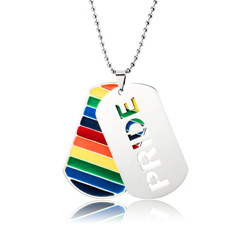 LGBP Colorful striped color matching necklace