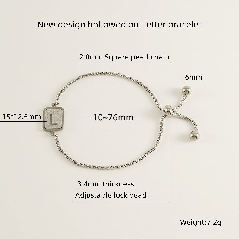 Hollow letter bracelet