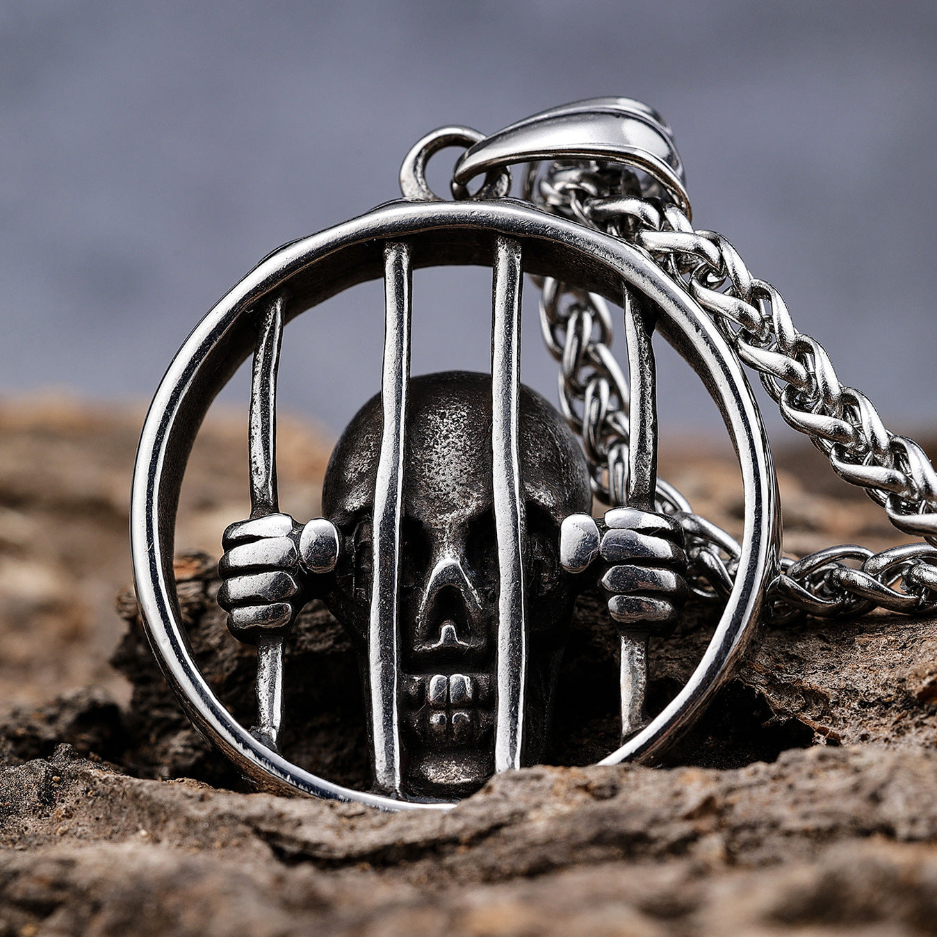 Prison skull necklace