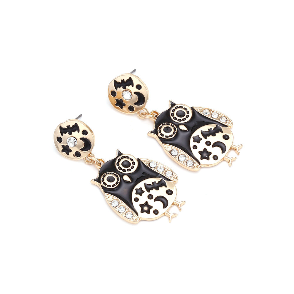 Alloy Owl Earrings