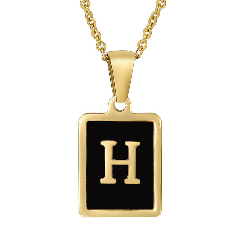 Square Letter Necklace