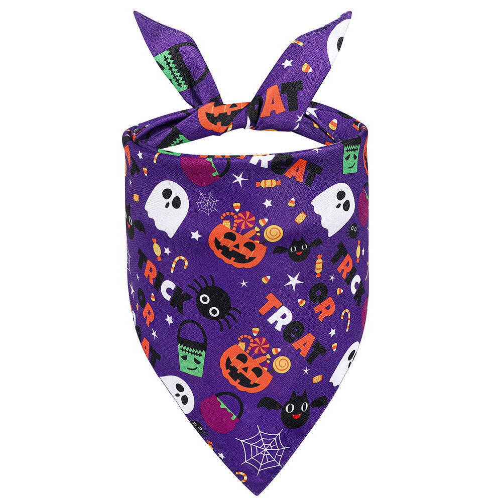 Pumpkin printed Pet Bandanas