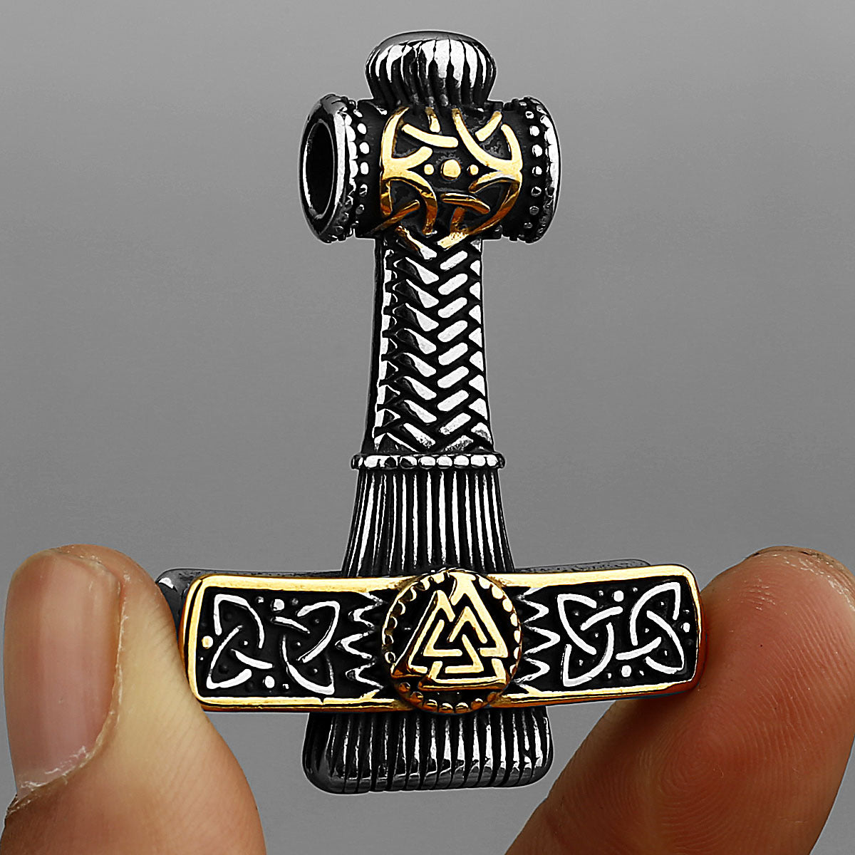 Odin Thunder Hammer Rune Necklace