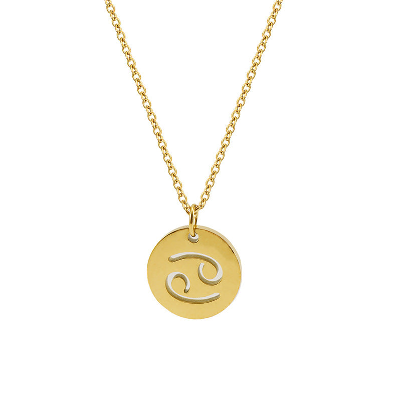 Circular Twelve Constellations Necklace