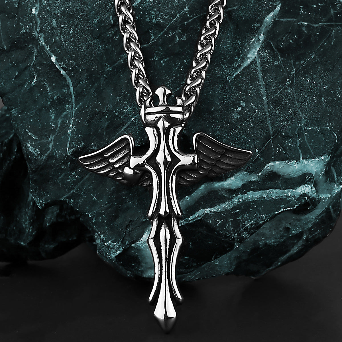 Cool Angel Wings Cross Necklace