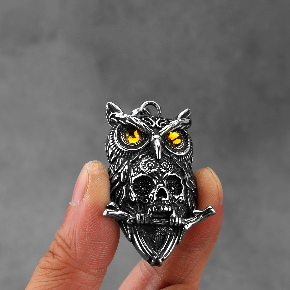 Goth Owl Necklace