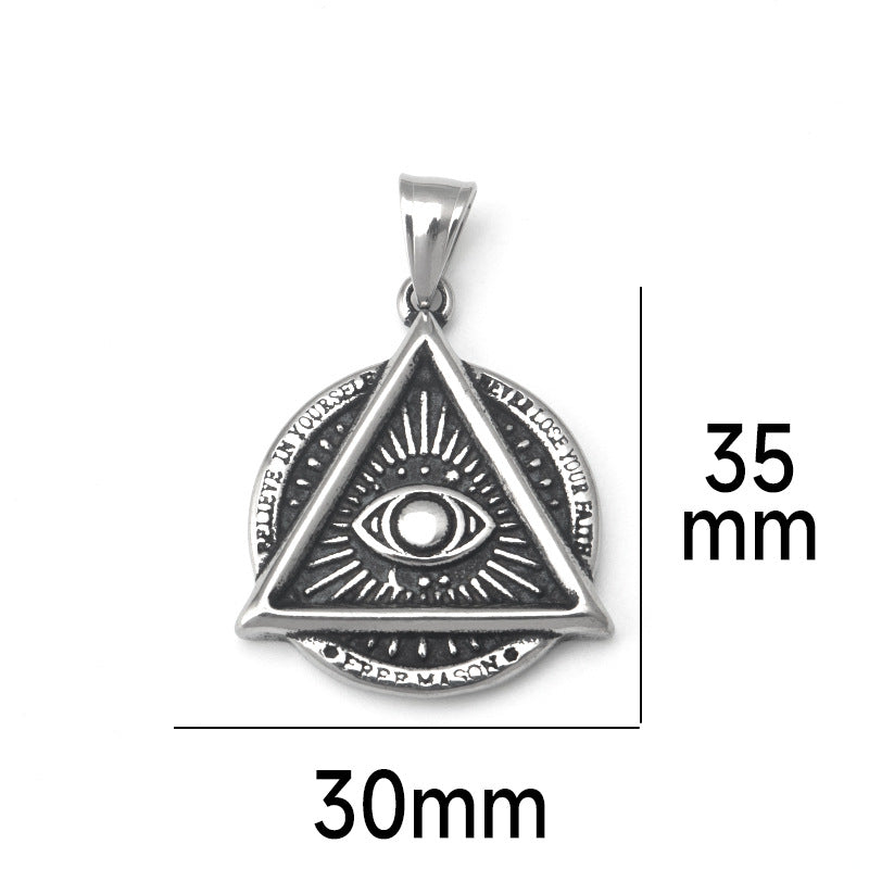 Vintage Triangle Demon Eye Necklace