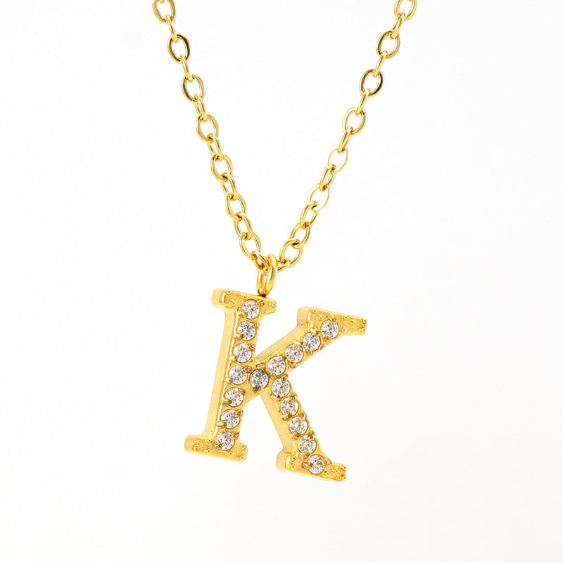 Titanium Letter  Necklace