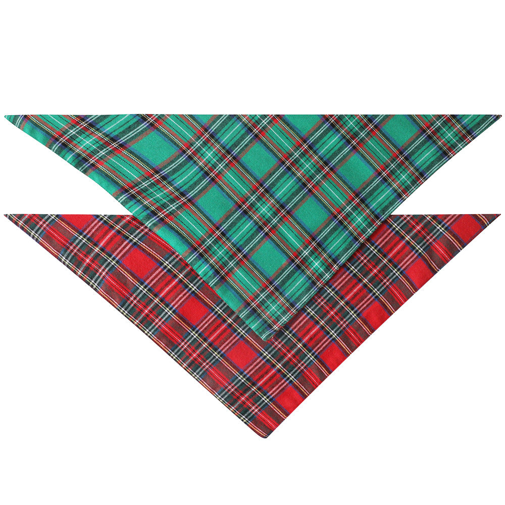 Christmas plaid Pet Bandanas