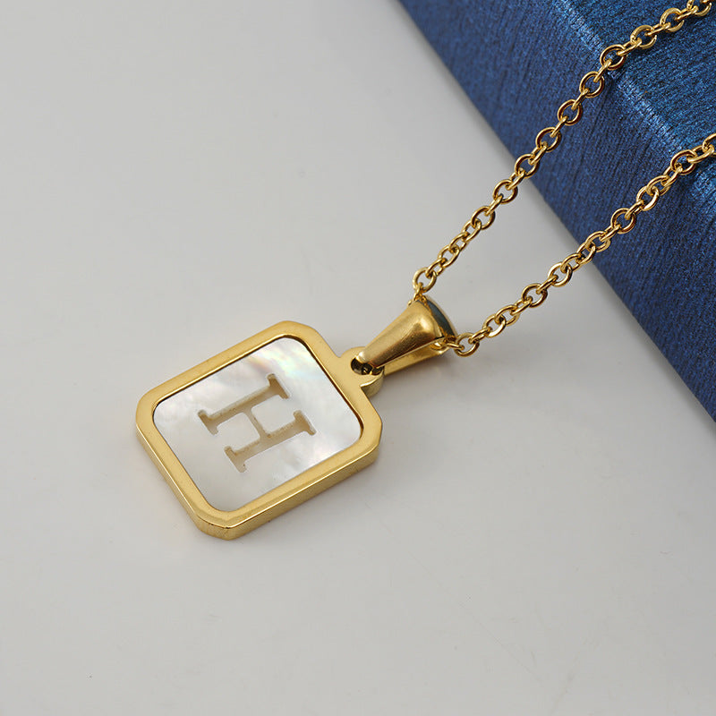 Hollow S Letter Necklace