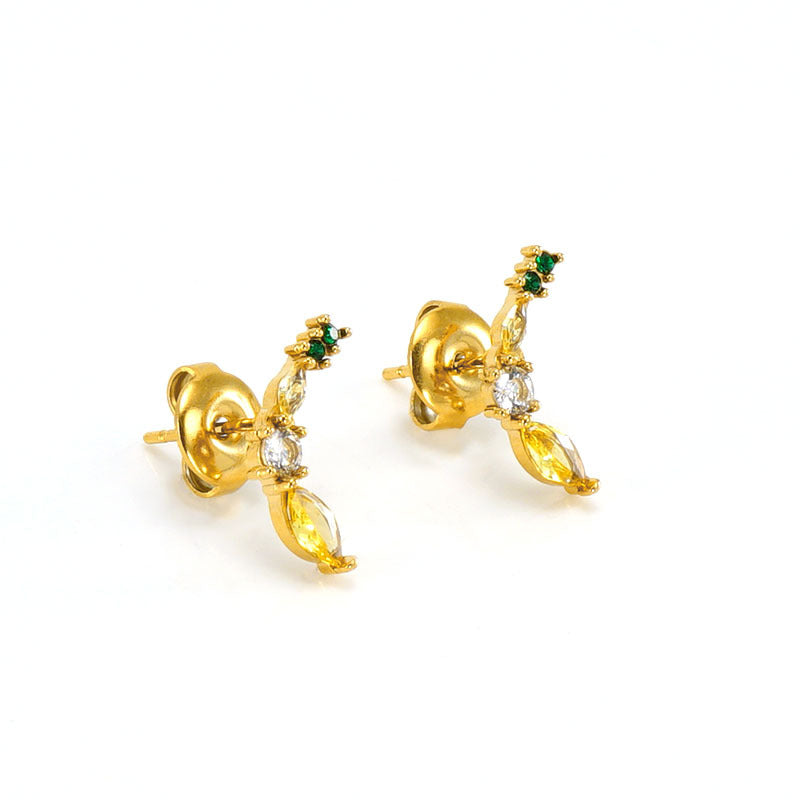 Tropical Fruit Zircon Earring