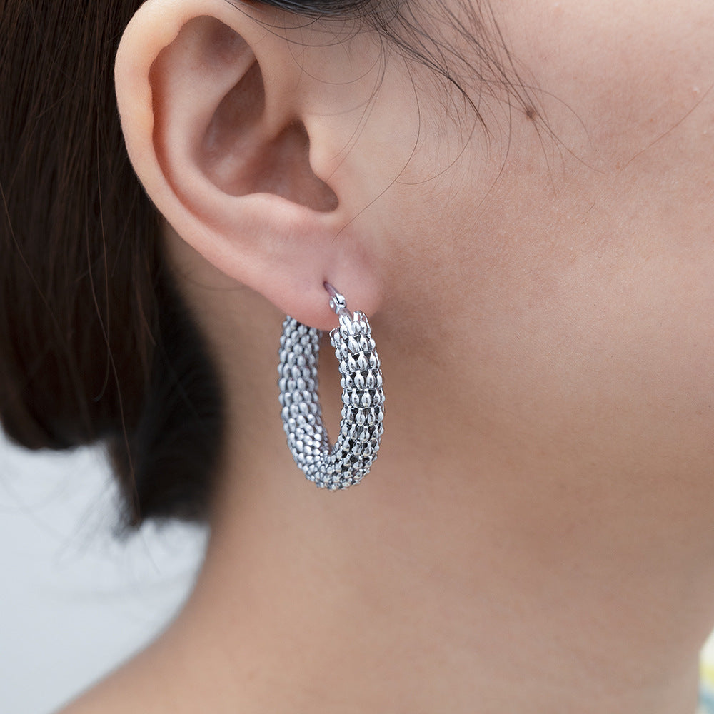 Simple corn round earring