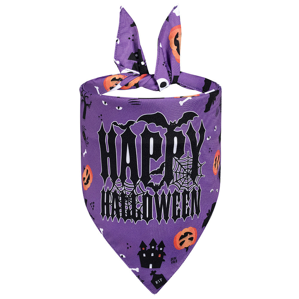 Pumpkin printed Pet Bandanas