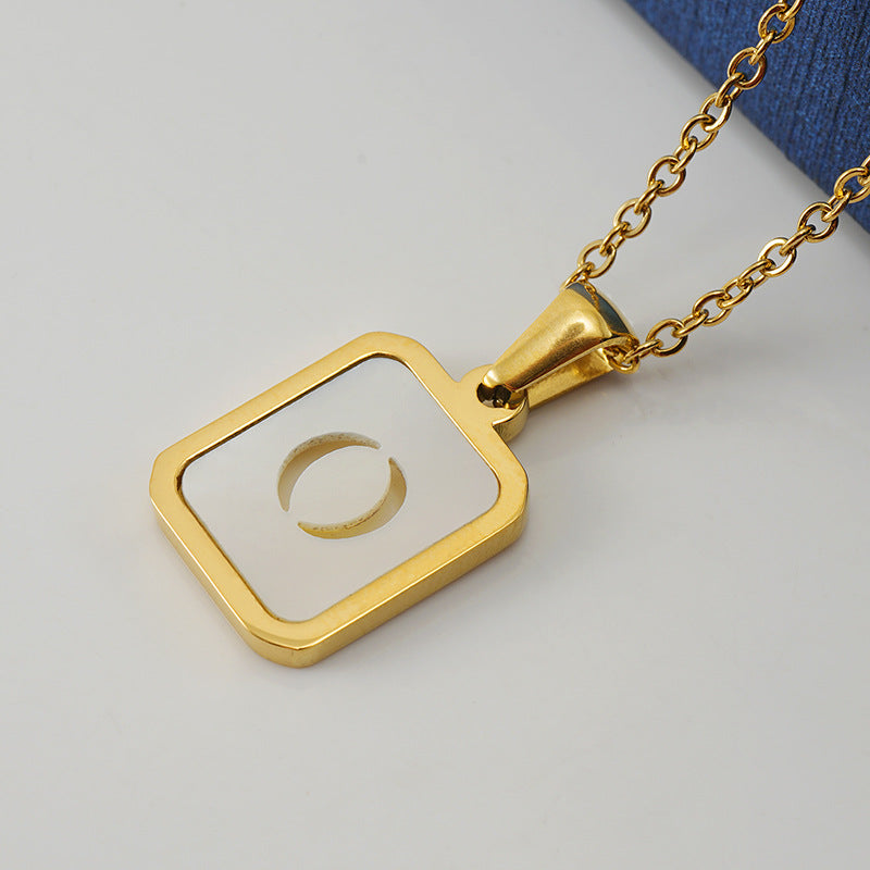 Hollow S Letter Necklace