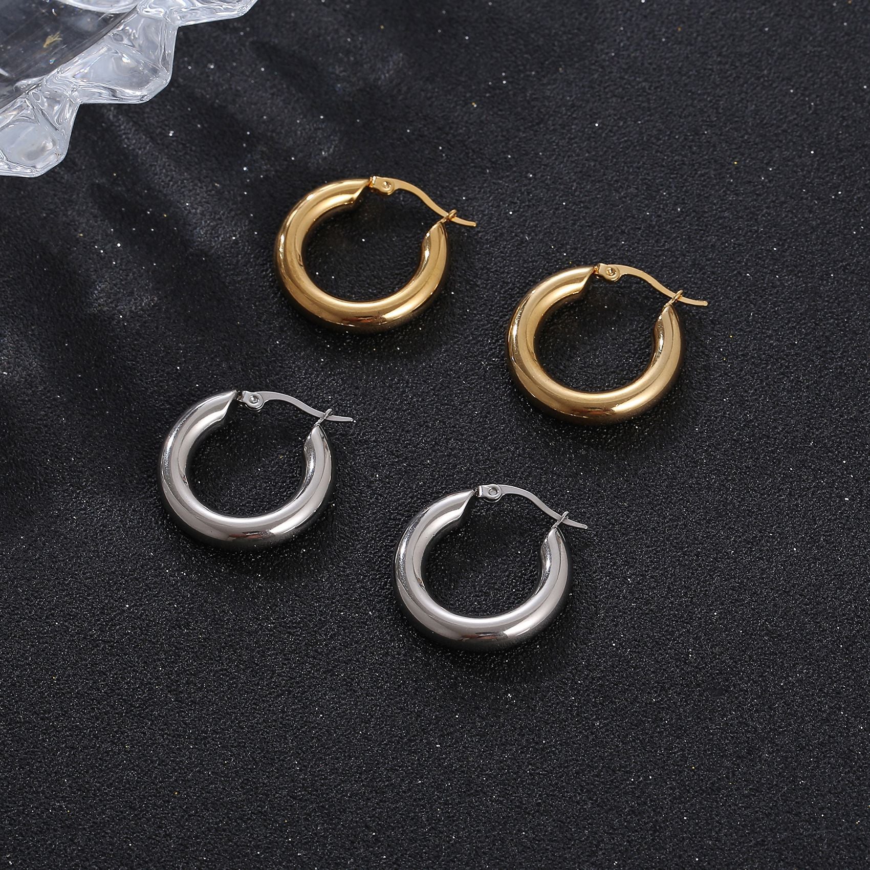 Roundstainless Steel Earring