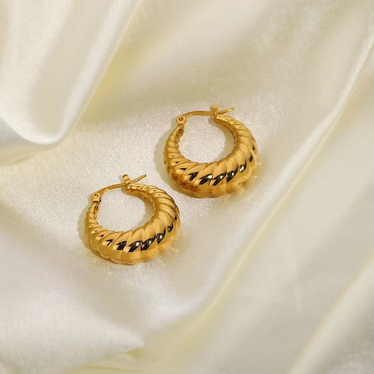 Round Crescent Earring