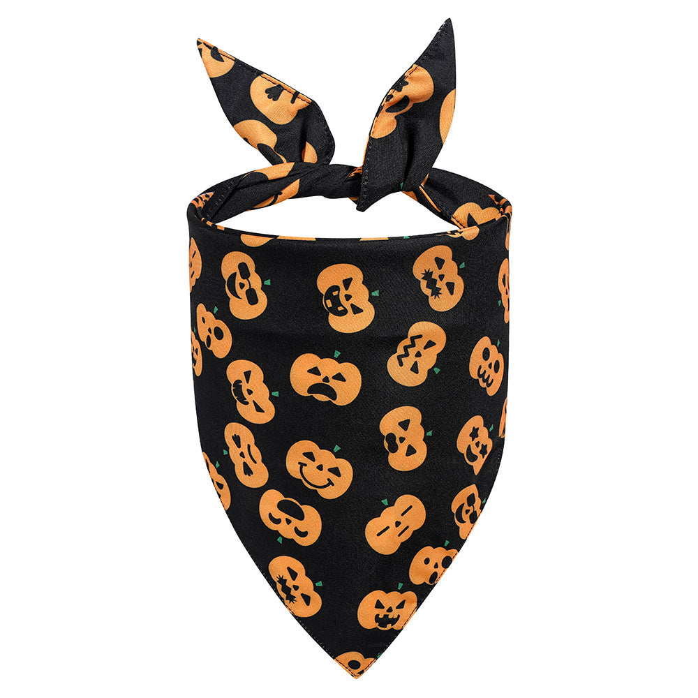 Pumpkin printed Pet Bandanas