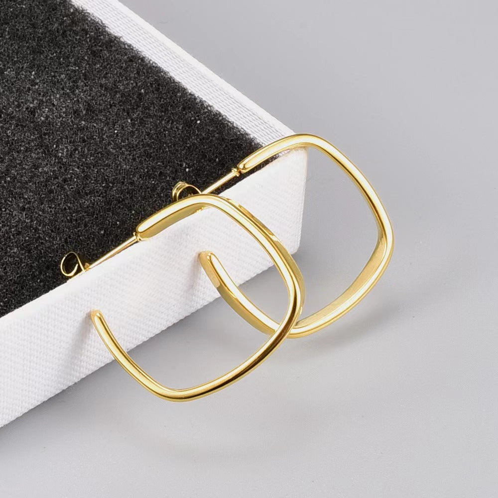 Geometric Square Earrings