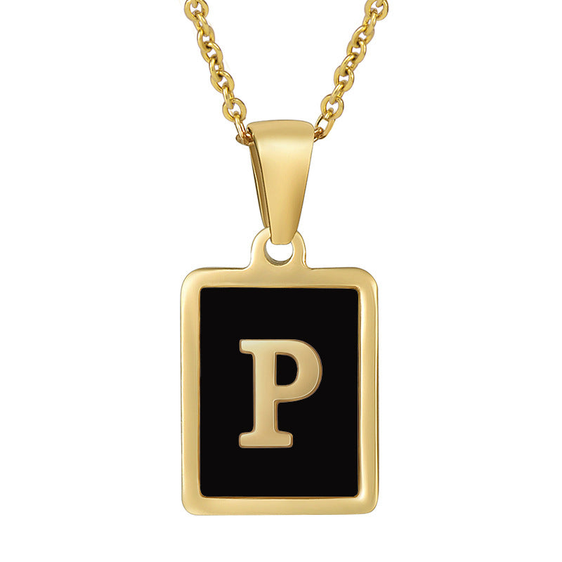 Square Letter Necklace