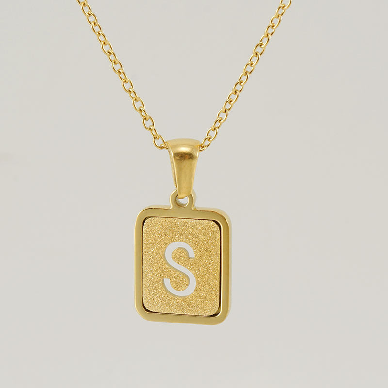 26 English Letter Pendant Necklace