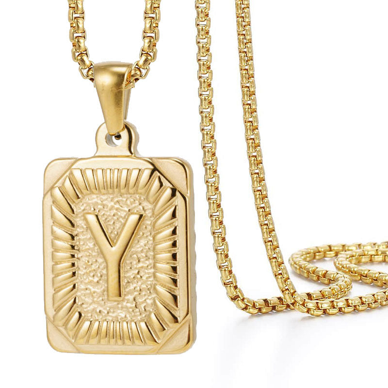 Hiphop Letter Pendant Necklace