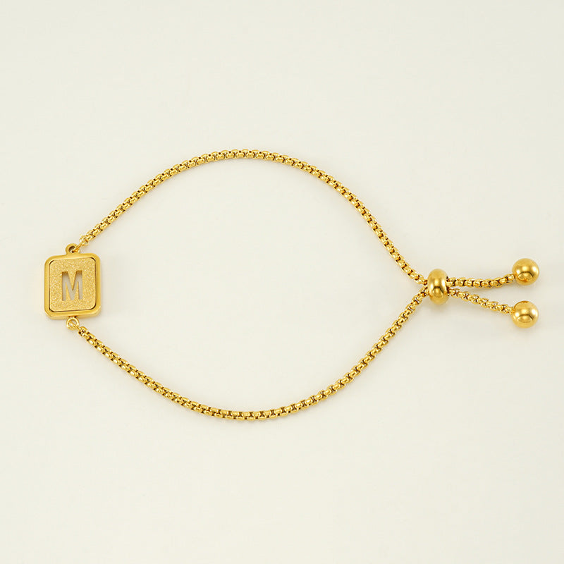 Hollow letter bracelet