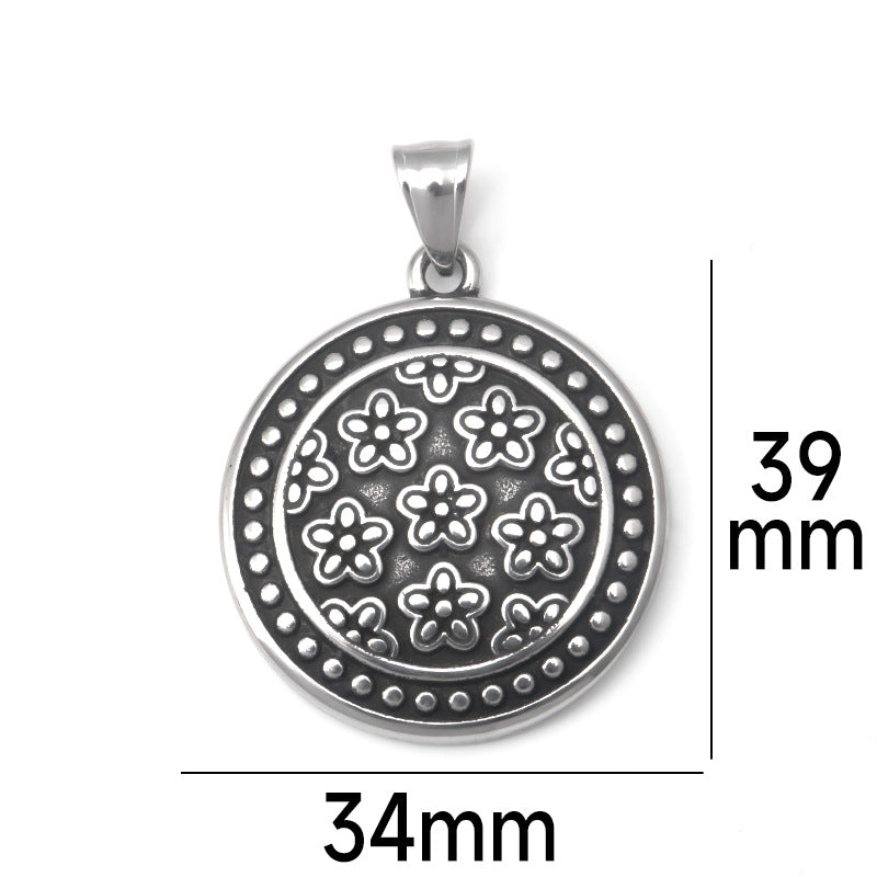 Round flower necklace