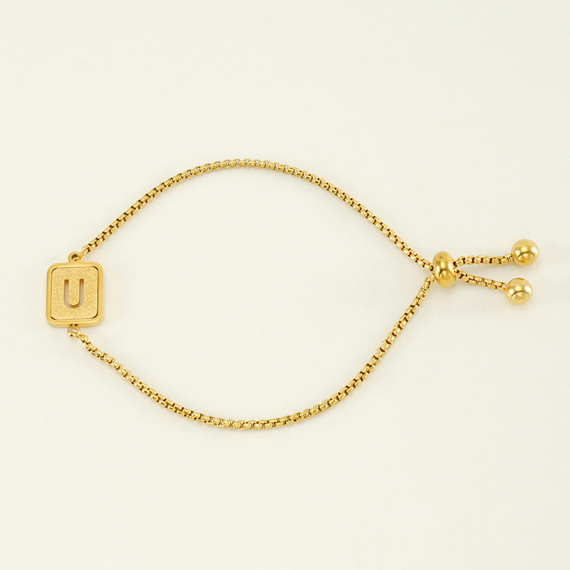 Hollow letter bracelet