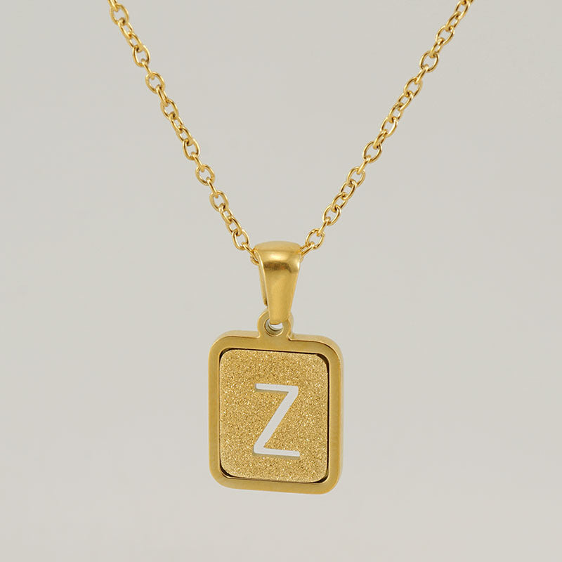 26 English Letter Pendant Necklace