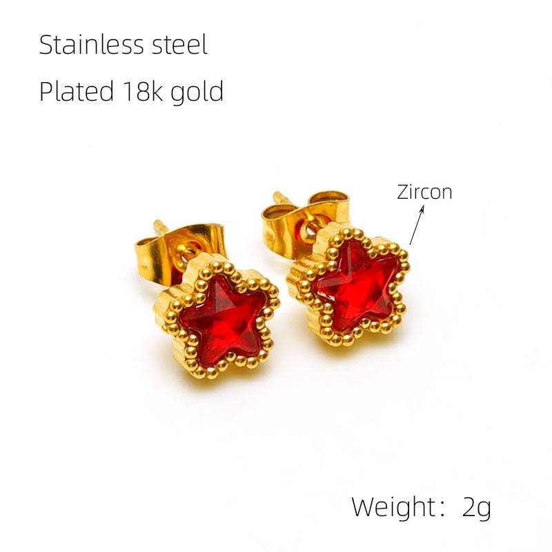 Zircon  Star Earring