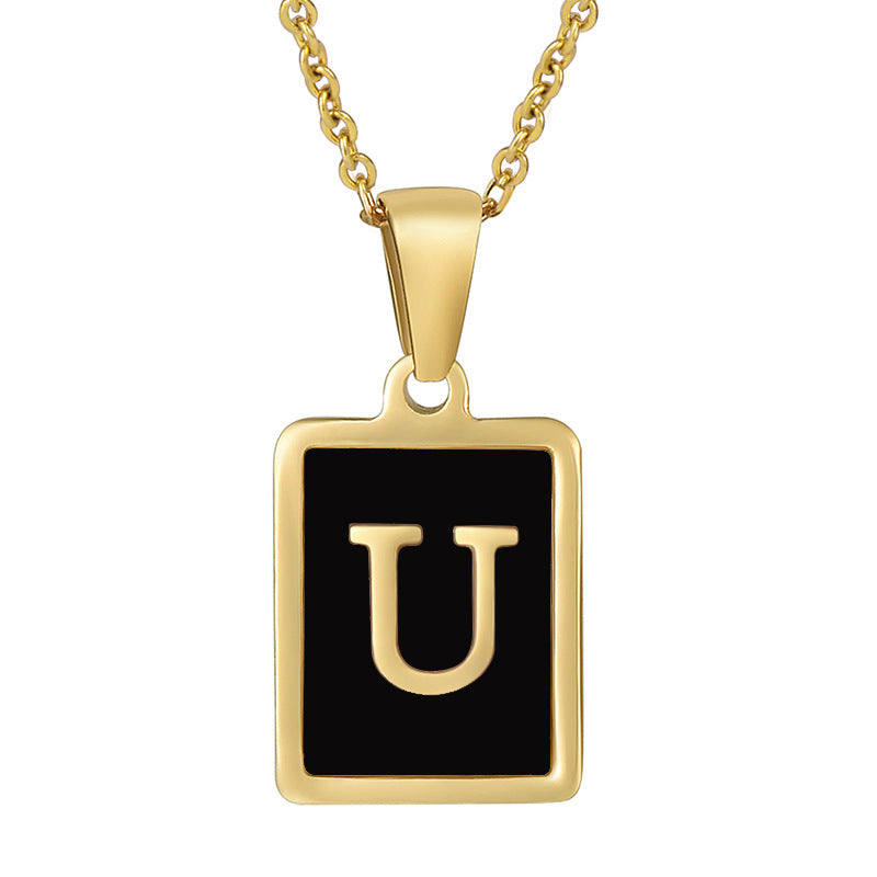 Square Letter Necklace