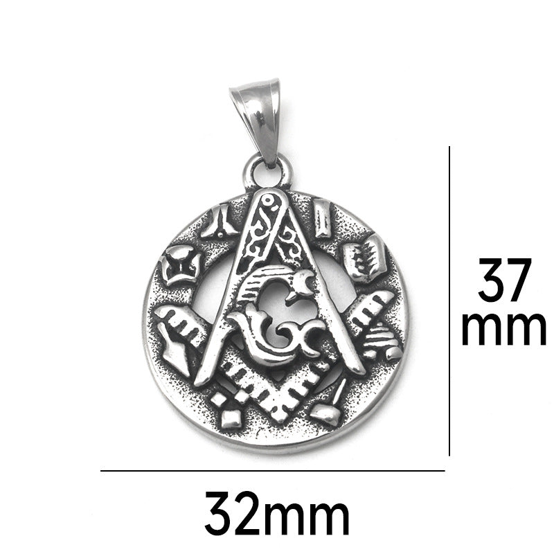 Disc Masonic Art Necklace