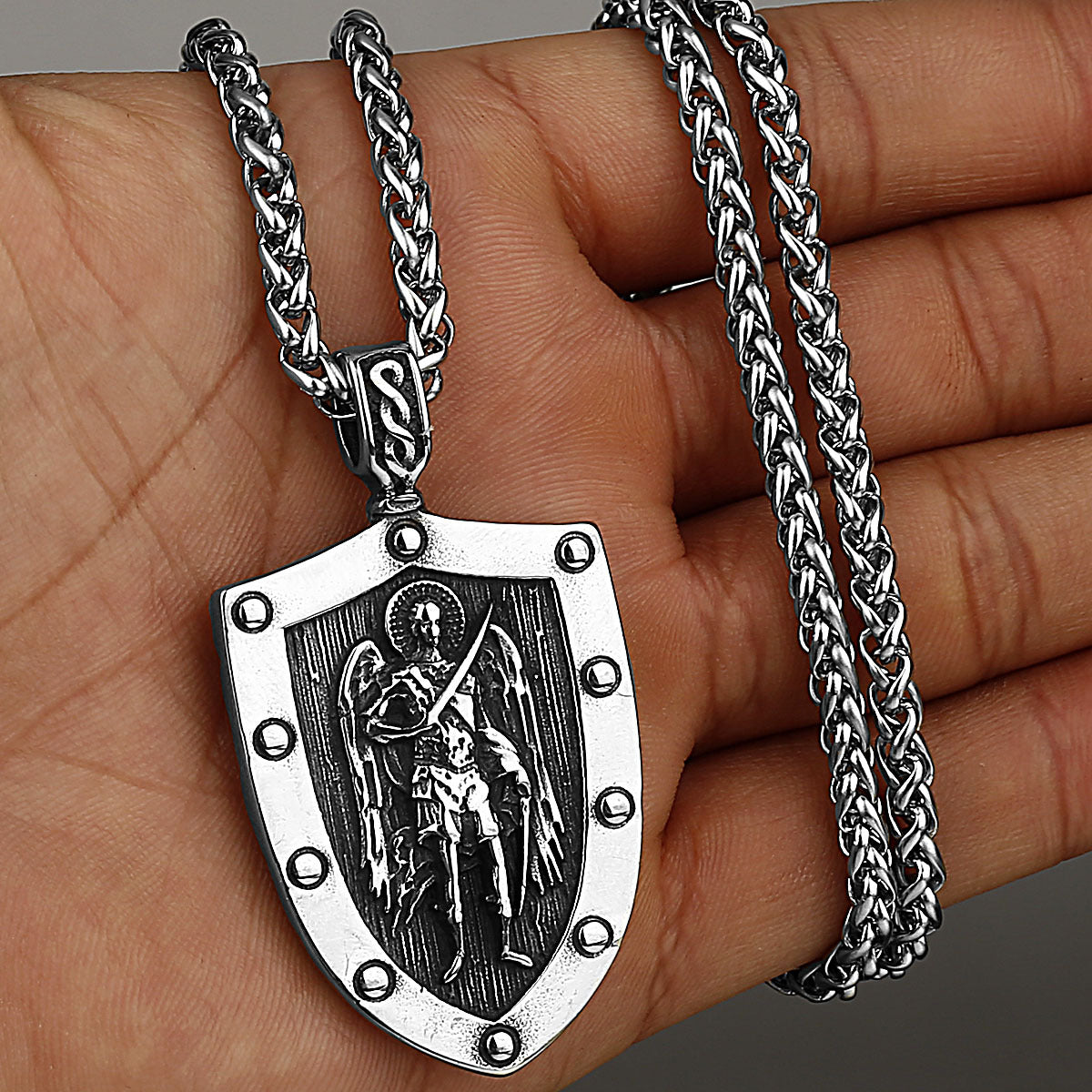 Archangel Michael Shield Necklace