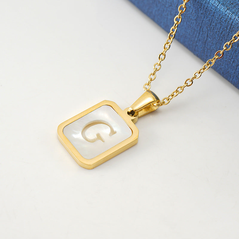 Hollow S Letter Necklace