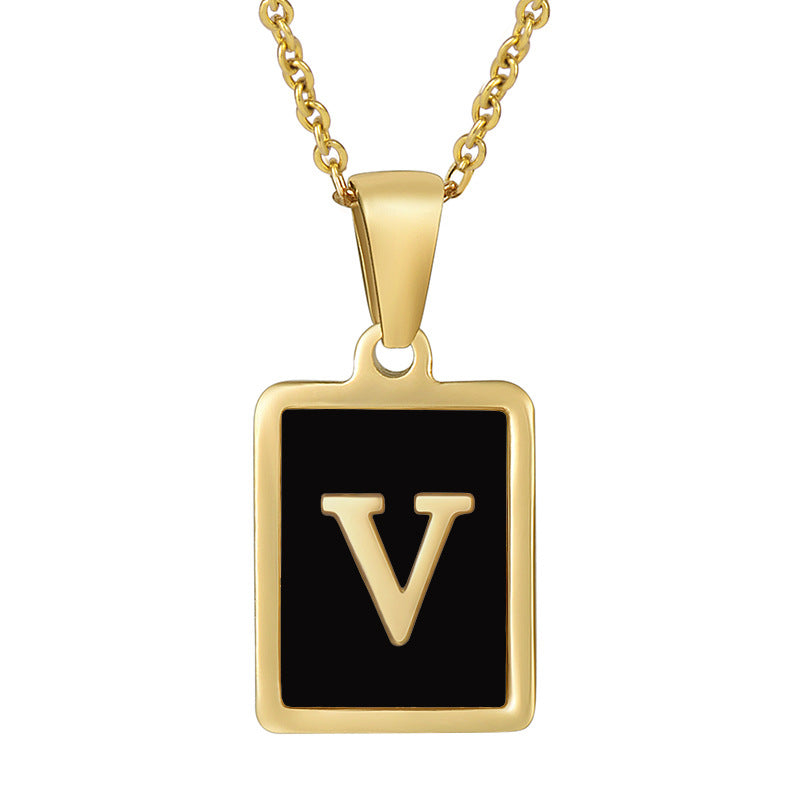 Square Letter Necklace