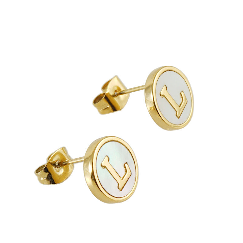 Letter Shell Earring