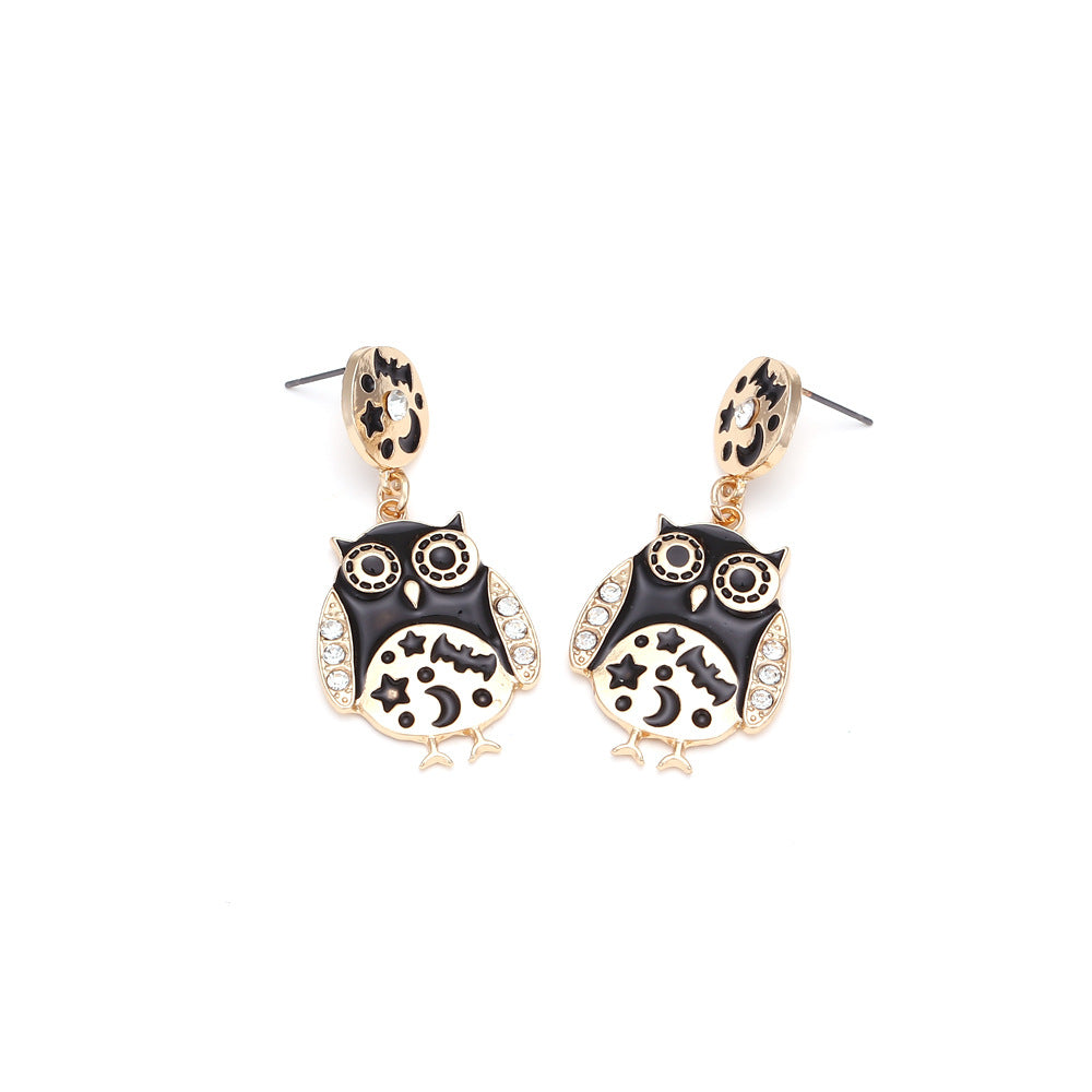 Alloy Owl Earrings