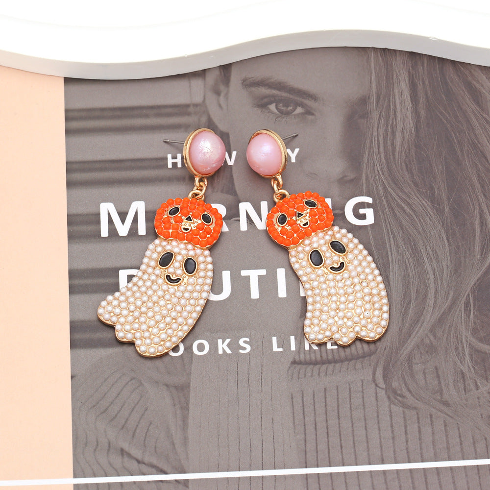 Pumpkin Ghost Earrings