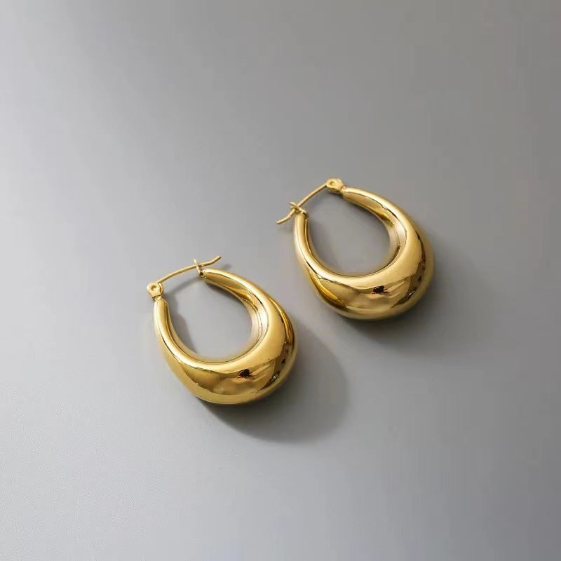 Hollow Ellipse Earring