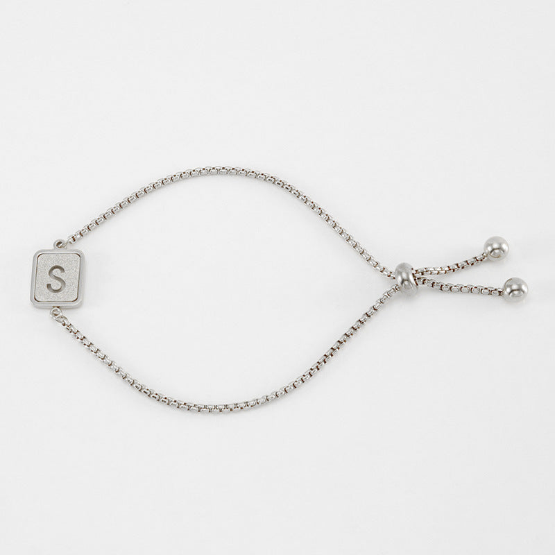 Hollow letter bracelet