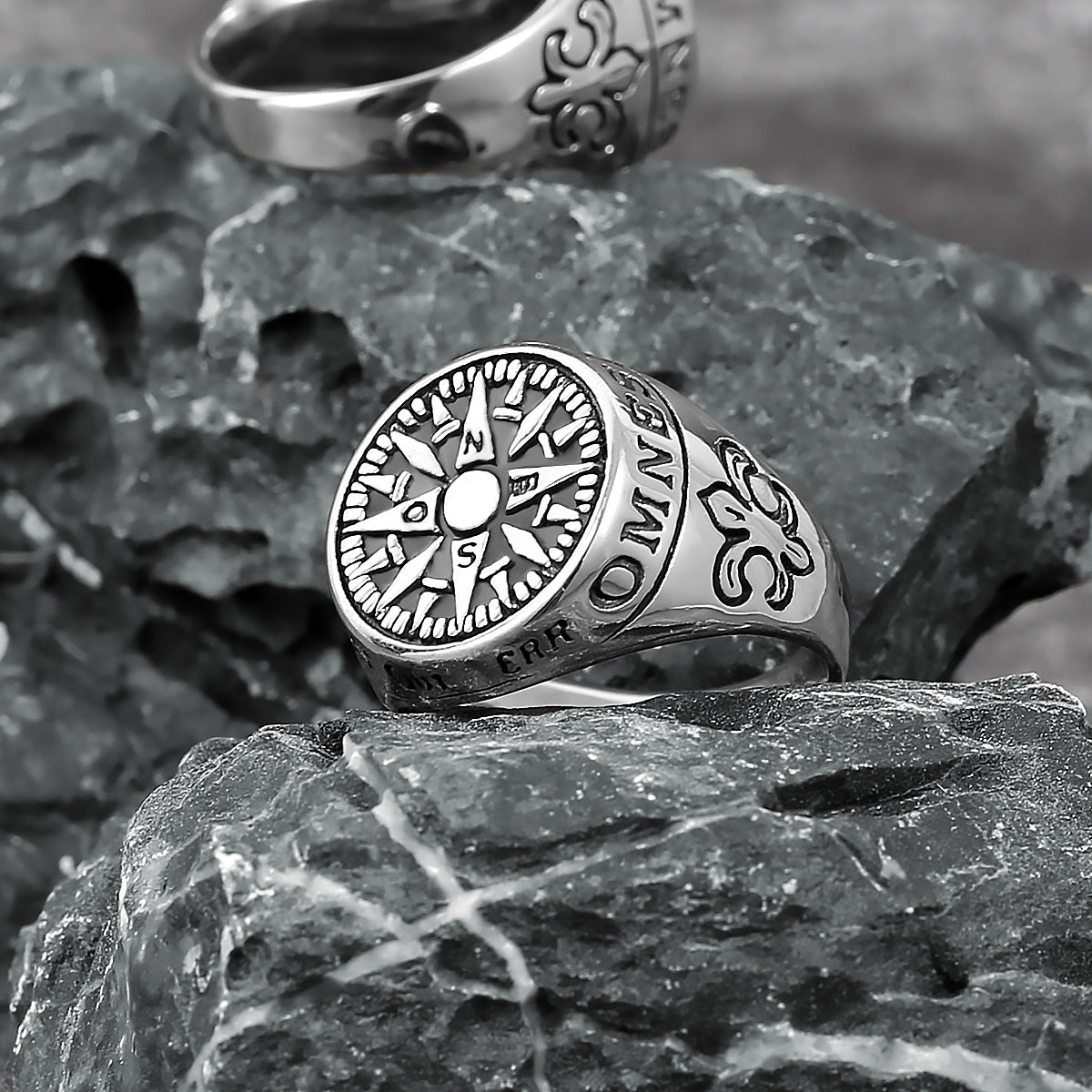 Goth Compass Ring