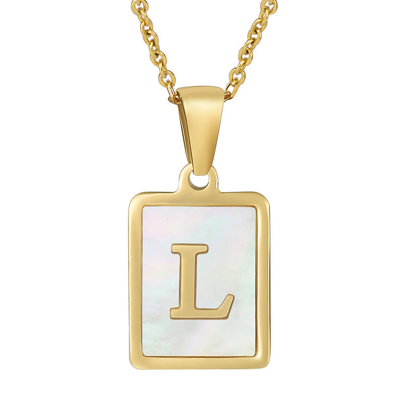 Shell Letter Necklace