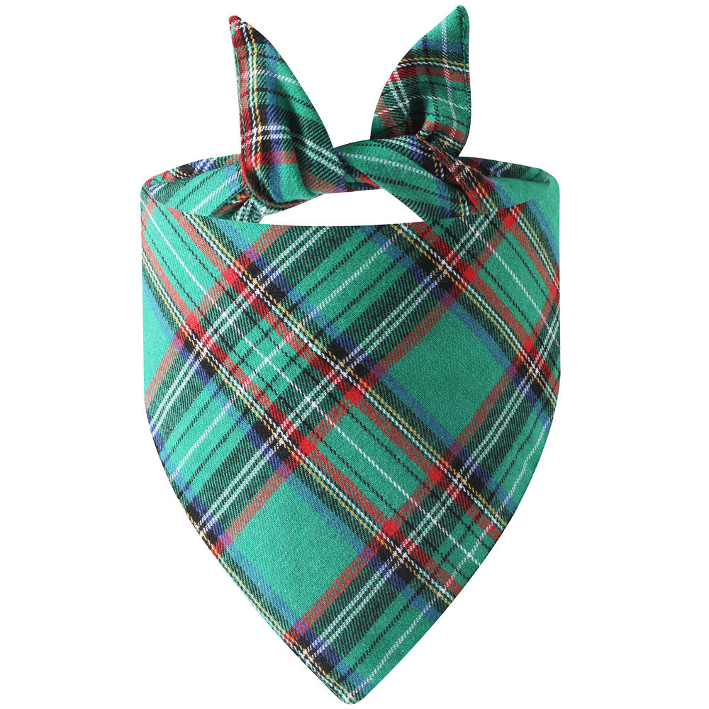 Christmas plaid Pet Bandanas