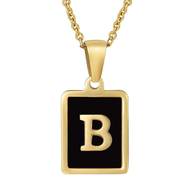 Square Letter Necklace