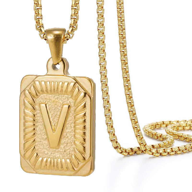 Hiphop Letter Pendant Necklace