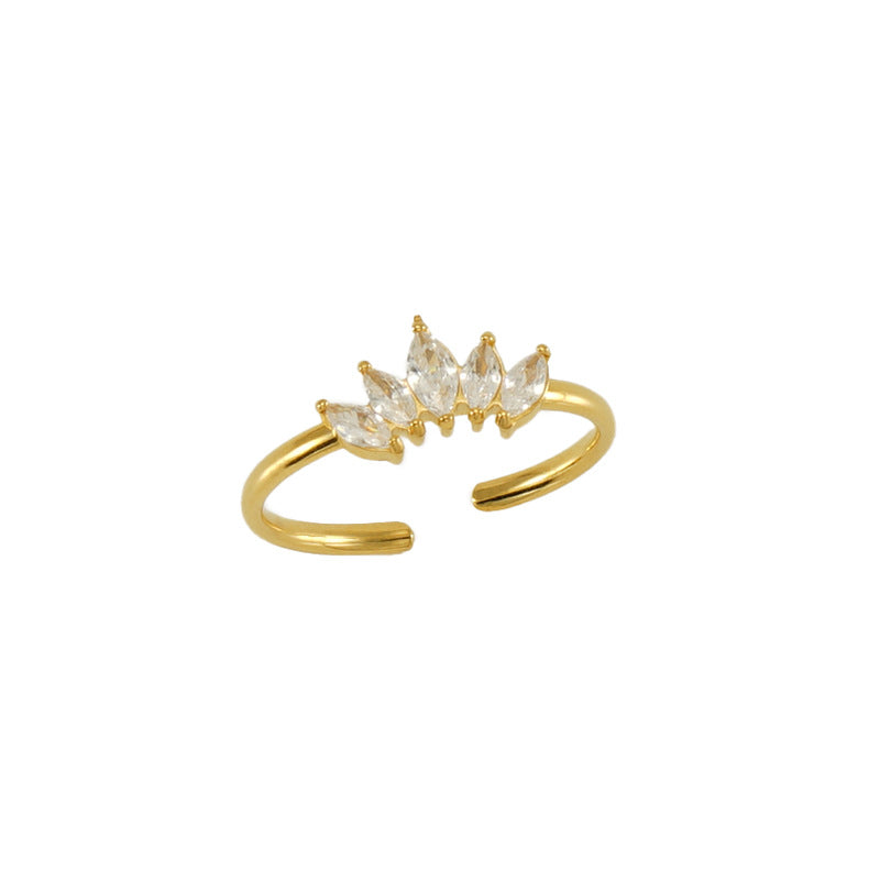 Crown Zircon Ring