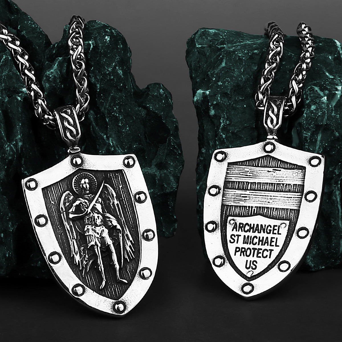 Archangel Michael Shield Necklace