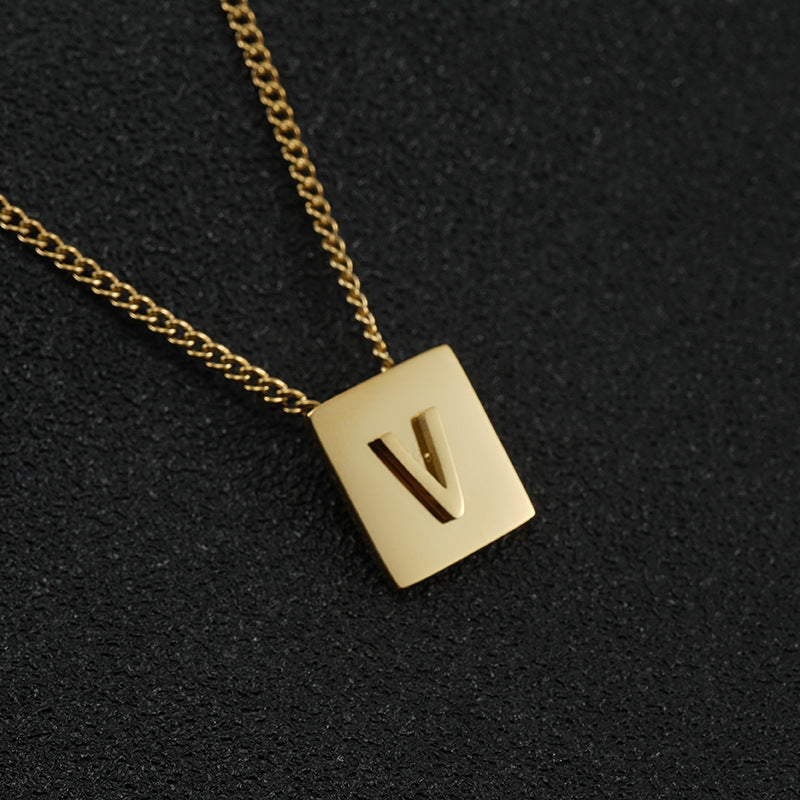 Block Letter Necklace